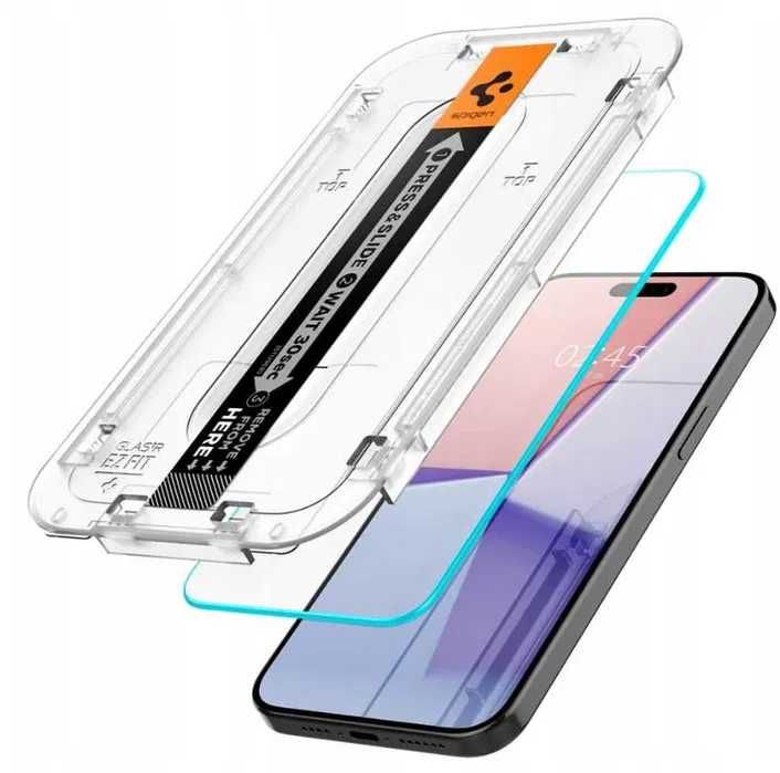 2-pak szkło hartowane do Apple iPhone 15 Pro Spigen Ramka 9H 2,5D EZ-FIT