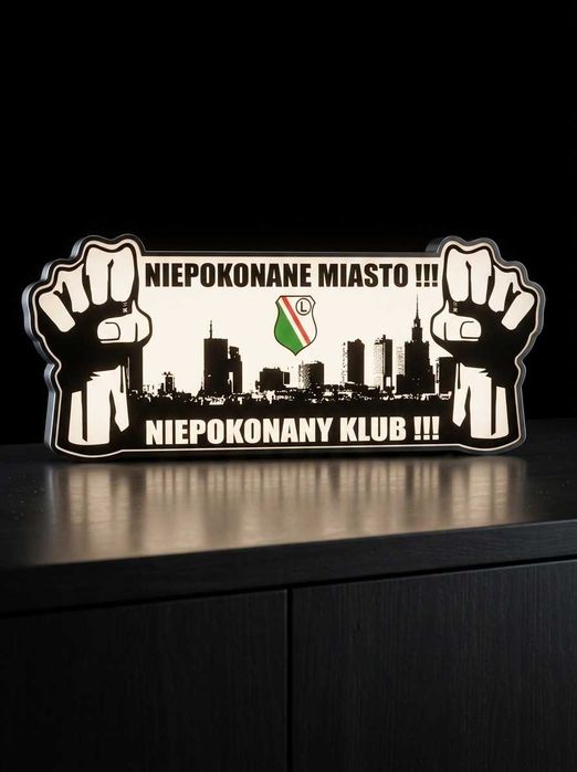 Lightbox LED lampka Niepokonane miasto - Legia