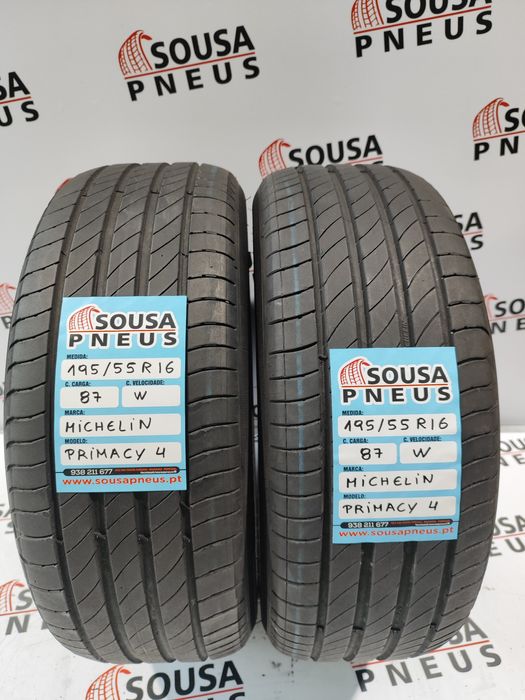 2 pneus semi novos 195-55R16 Michelin - Oferta dos Portes