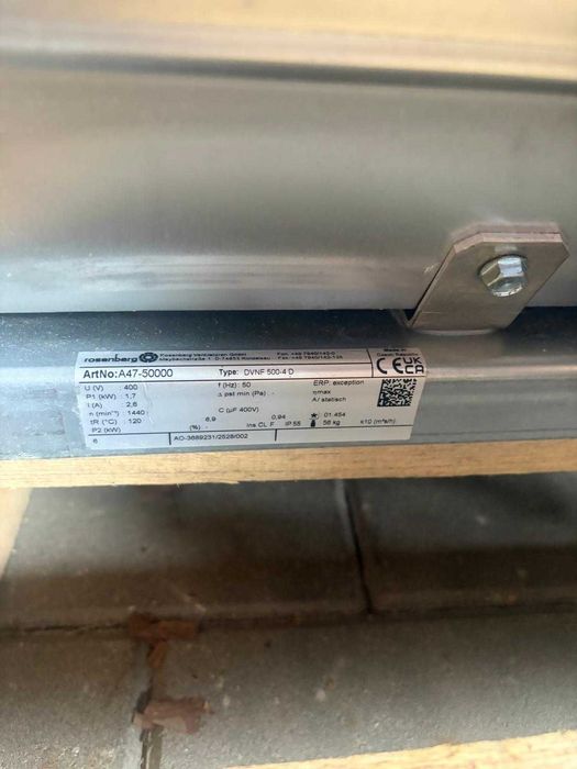 Nowy - wentylator dachowy 3-fazowy, DVNF 500-4D 120C