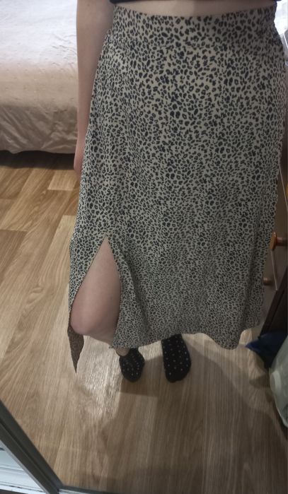Спідниця Юбка леопард нова з розрізом
