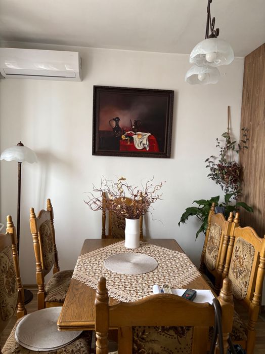 Stół do jadalni i 6 krzeseł 120x83 z możliwością rozłożenia