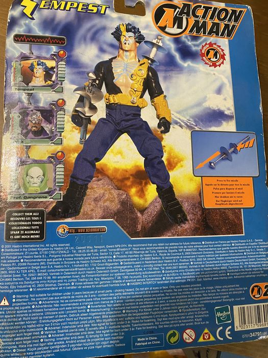 Action Man Tempest 2001 Hasbro ainda na embalagem