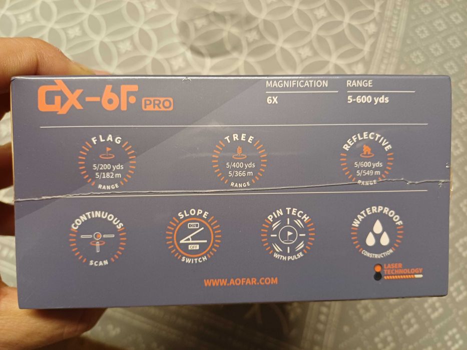 NOVO EMBALADO Golfe Range Finder Aofar GX6 Pro (Telemetro)