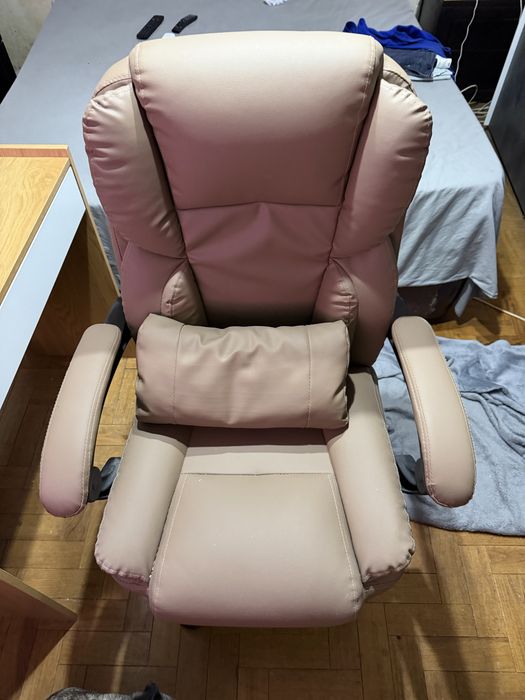Cadeirão ergonómico reclinável + secretária — Como novos