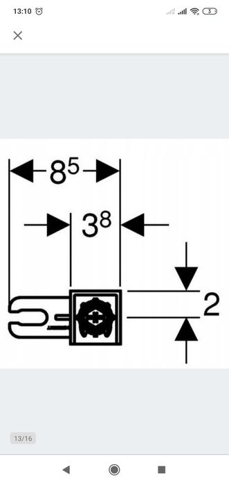 Wsporniku dystansowe Geberit Duofix