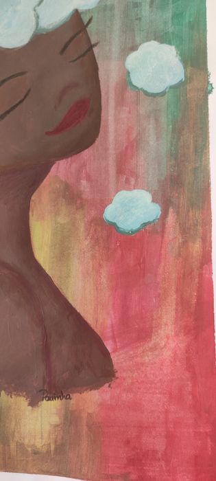 Pintura original tinta acrílica sobre papel