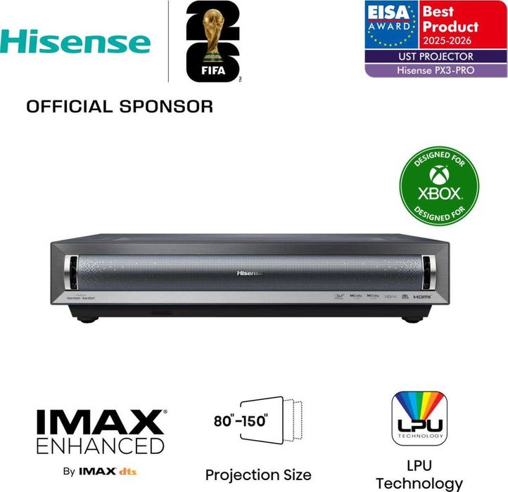 Hisense PX3-Pro projektor ultrakrótkoogniskowy
