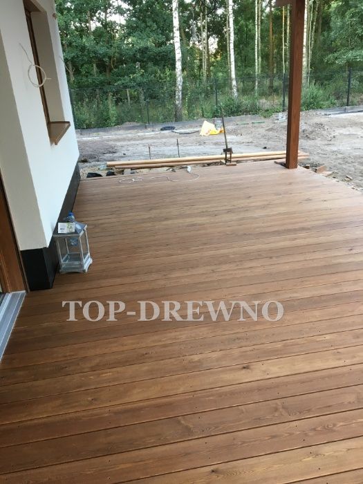DESKI TARASOWE GŁADKIE - modrzew syberyjski - gładka - 27x142 tanio!