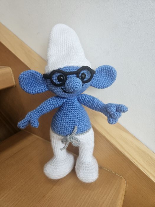 Smerf, Smerfetka, maskotka, szydełko