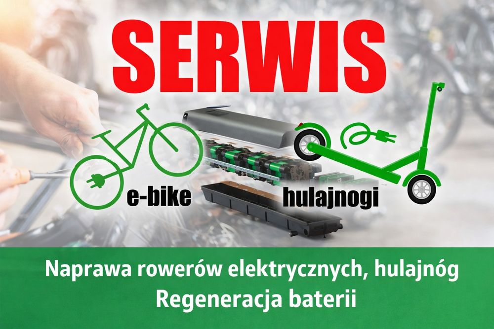 Serwis rowerów elektrycznych Hulajnóg naprawa regeneracja akumulatora