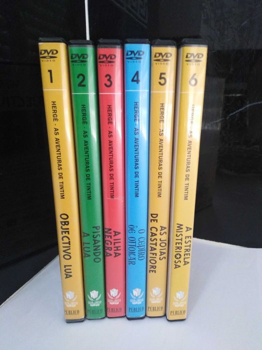 As aventuras de Tintim - conjunto de 6 Dvds.