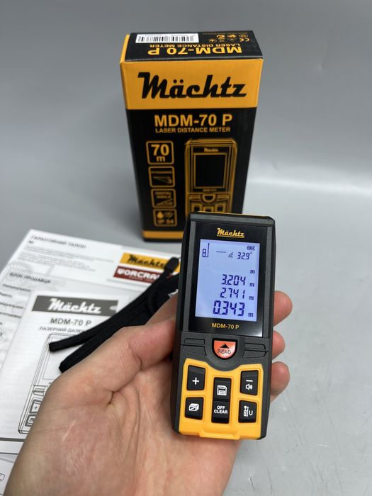 Лазерный дальномер Рулетка с угломером Machtz MDM-70P До 70 метров