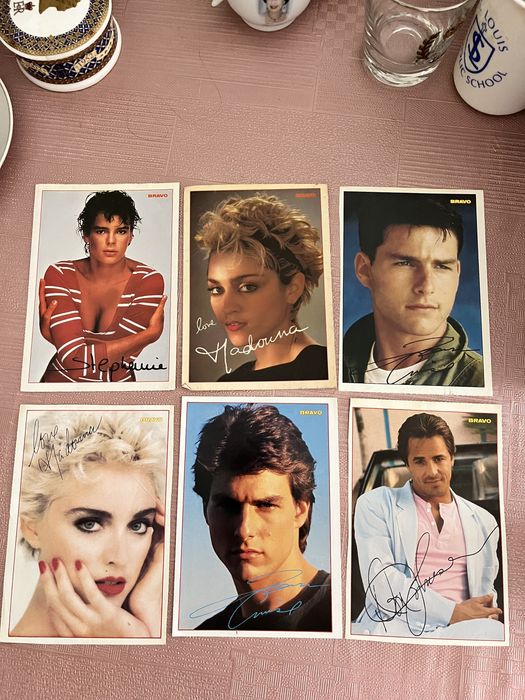 Anos 80 revistas bravo autógrafos artistas