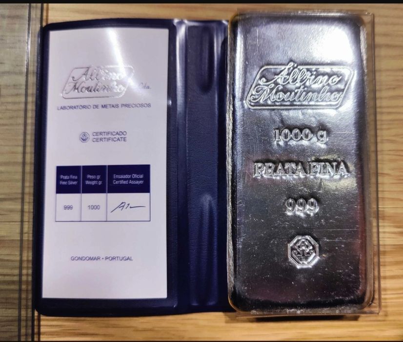 Barra de Prata 1KG 999  C/ Certifinado