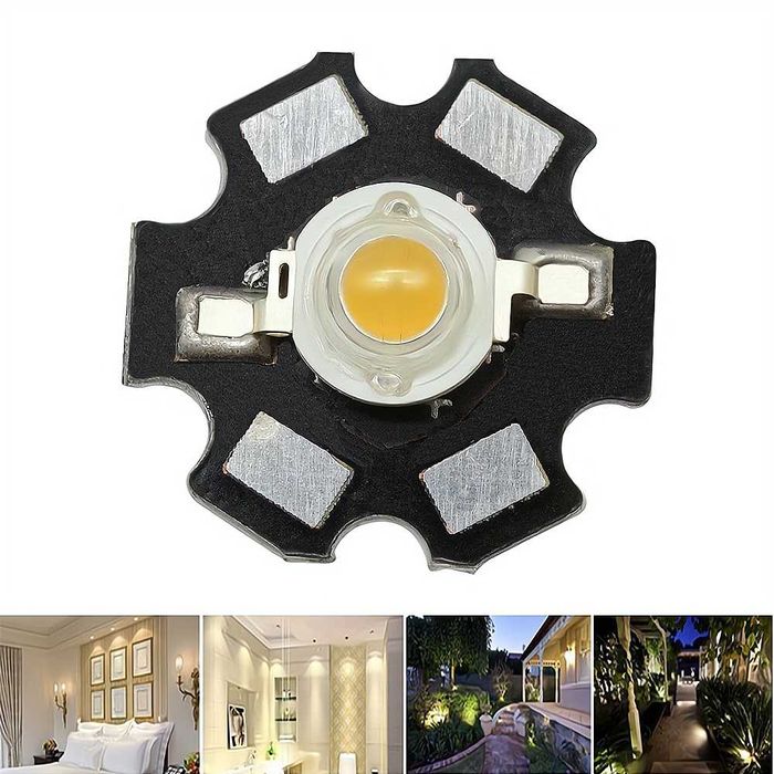 Светодиод 1 W 3.7 V на подложке ЛОТ -10 штук