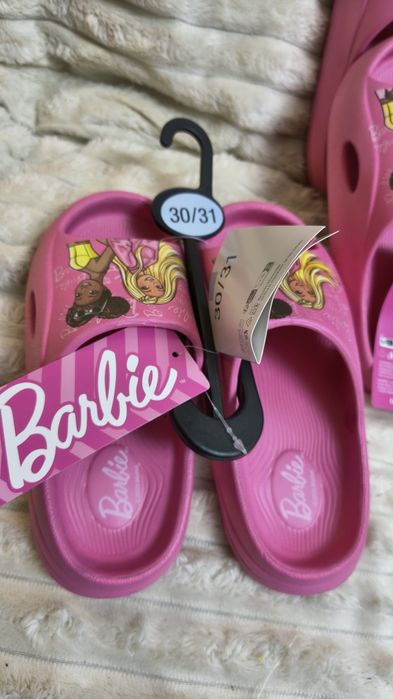 Klapki Barbi roz 32-33. Prześliczne Klapki Barbi różowe