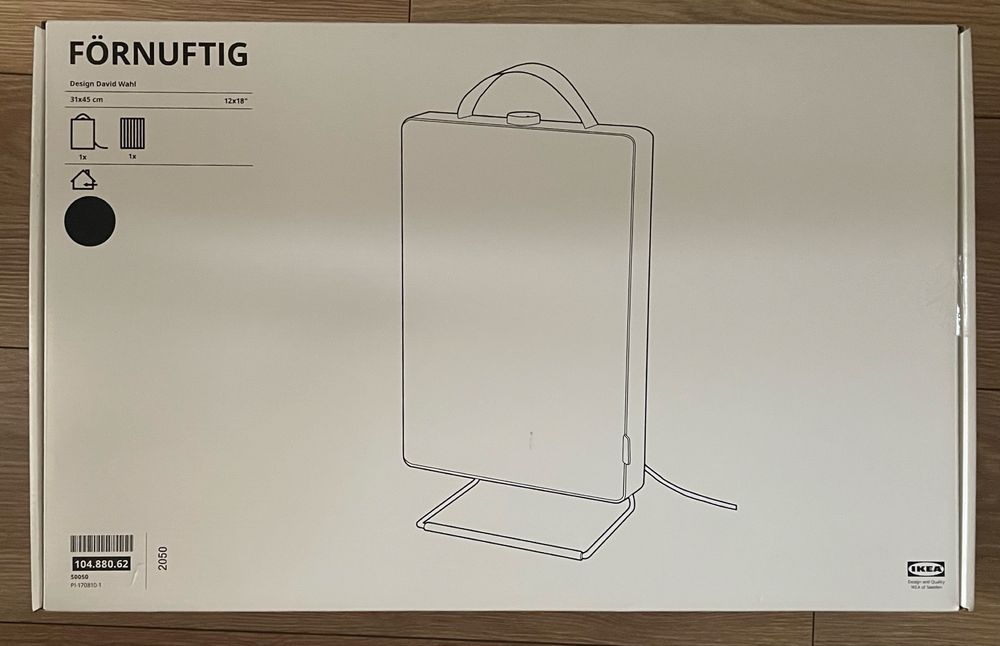 Oczyszczacz powietrza czarny 31 x 45 cm Fornuftig IKEA