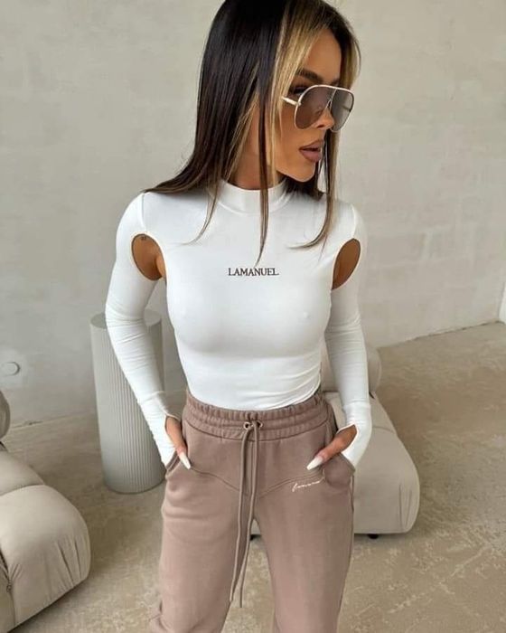 Body LaManuel Kream XS S M L biale beżowe czarna