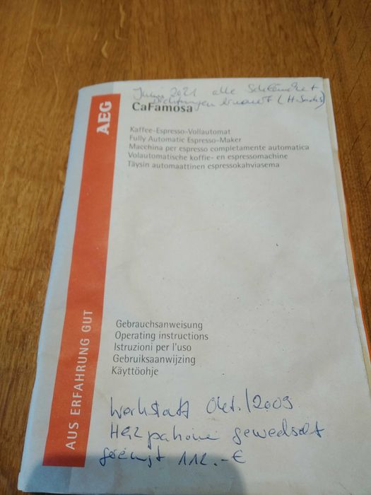 Ekspres do kawy AEG CaFamosa CF85 / Jura