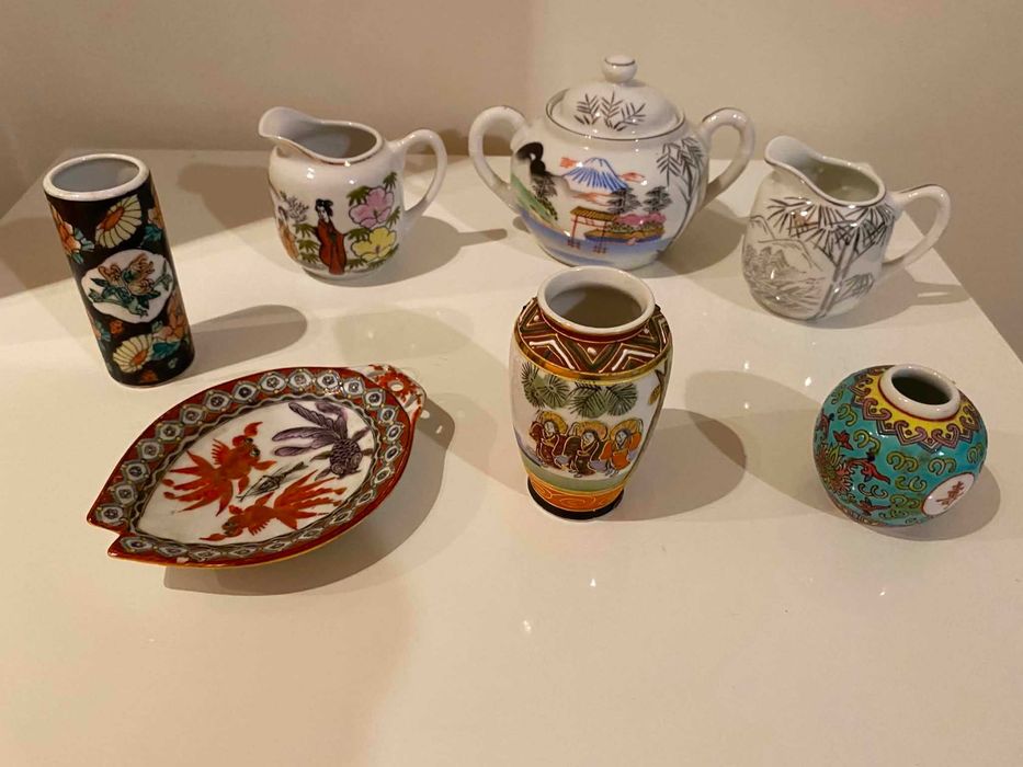 Peças em porcelana oriental