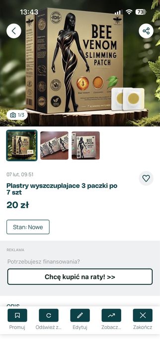 Plastry wyszczuplace 3 ooakowania