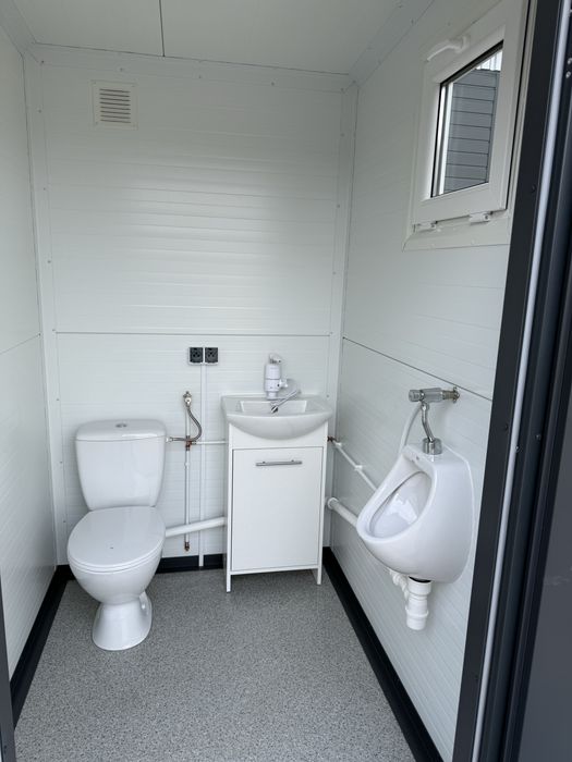 Kontener sanitarny łazienka wc kibel pawilon budowlany socjalny