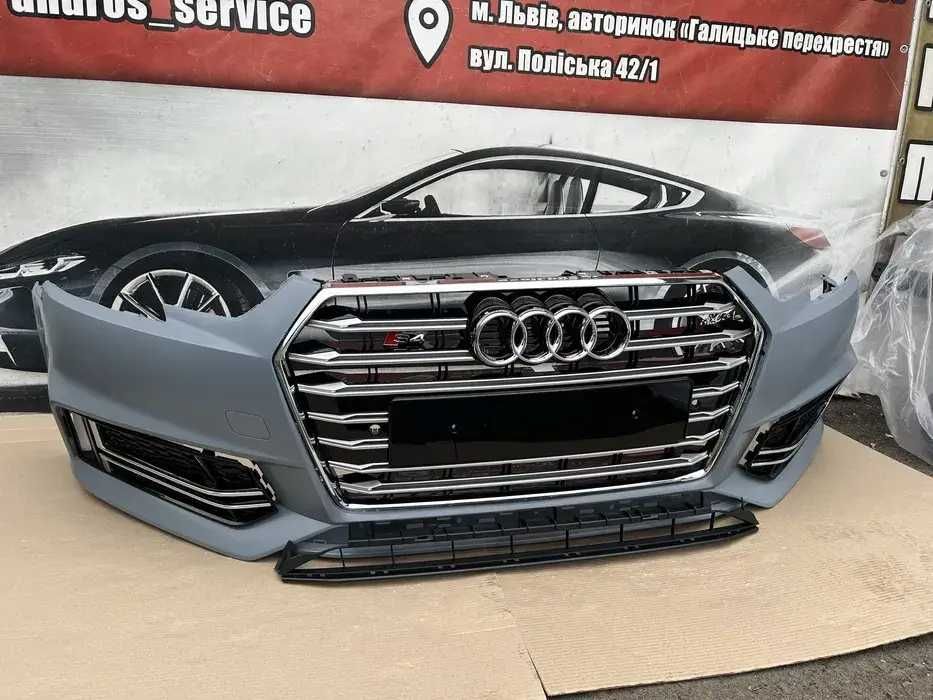 Бампер передній Audi a4 b9 S-Line ауді а4 б9 решітка передня