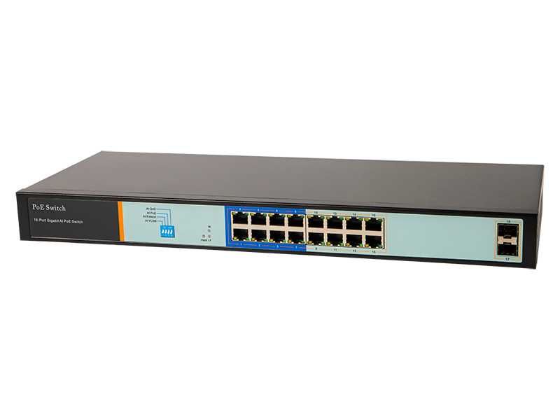 Switch 16xPoE+2xSFP FULL GIGABIT AI1016G