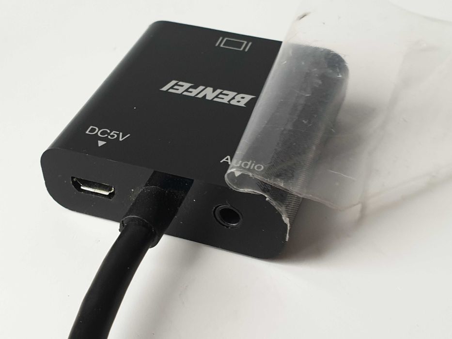 адаптер HDMI to VGA звуком аудіо  3,5 мм jack BENFEI + кабель комплект