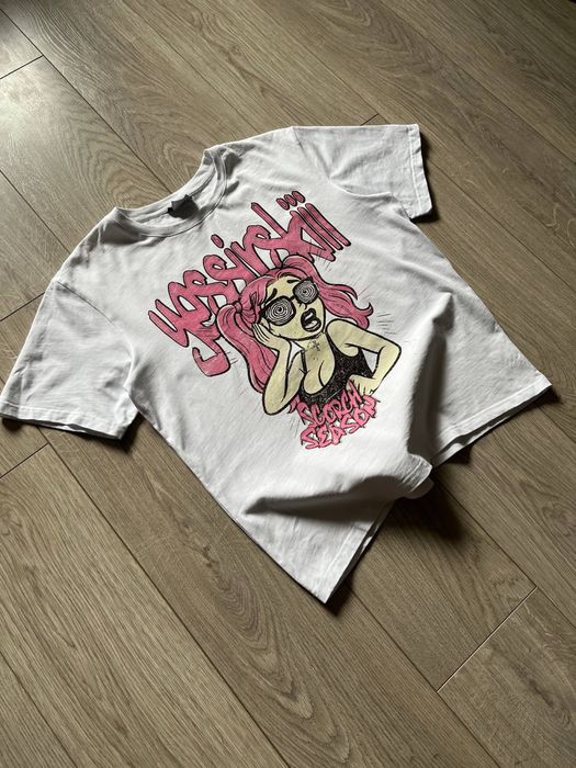 999yessirskiii tee BOOBS футболка тишка белая scorch season кроп фіт