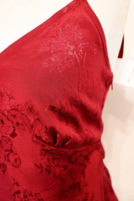 Wólczanka top burgundowy bordowy Mist S XS wiskoza