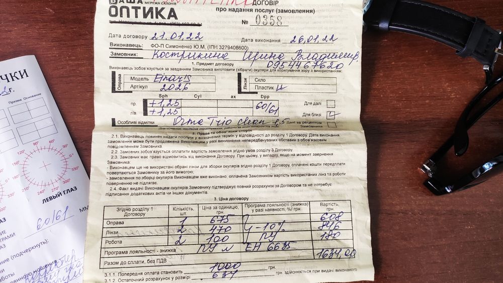 Продам очки для зрения новые