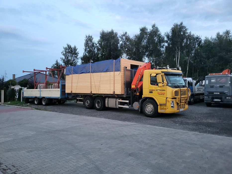 Transport traktorów i mini koparek