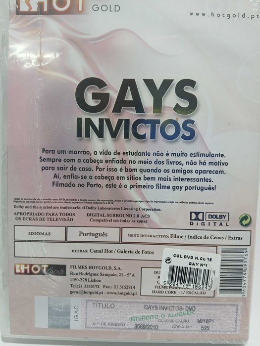 Filme para adultos - dvd - Primeiro filme gay Portugues: Gays Invictos