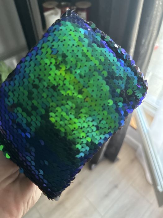 Cekinowa torebka worek