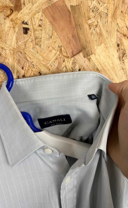 Koszula w kratę CANALI ITALY męska oldmoney casual elegancka r. XL