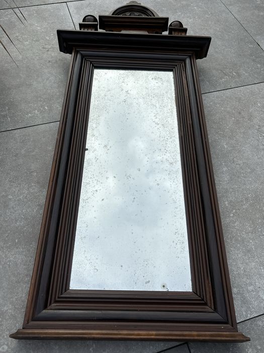 Oryginalne Piękne Dtewniane Antyczne  Lustro Secesja