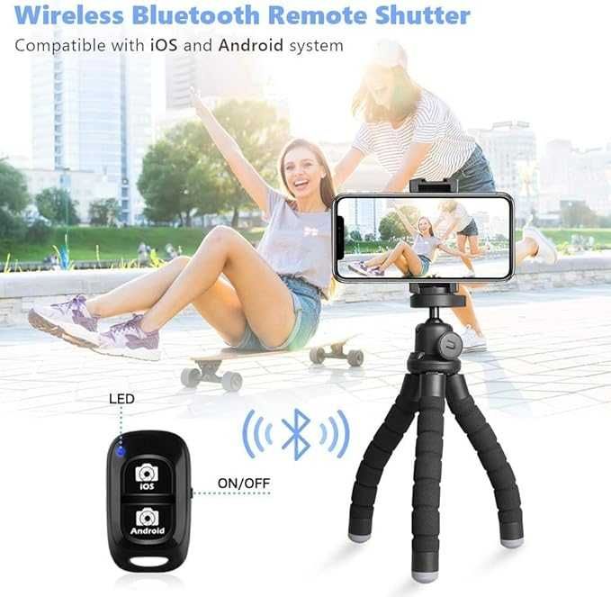 Elastyczny statyw do Tel GoPro z pilotem 360° tripod mini lekki 829