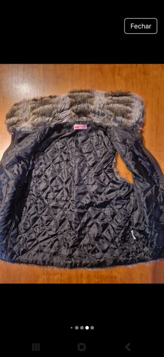 Casaco de Malha Benetton e colete de pelos Cherry menina