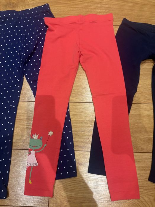 Zestaw 3 par spodni legginsy 128