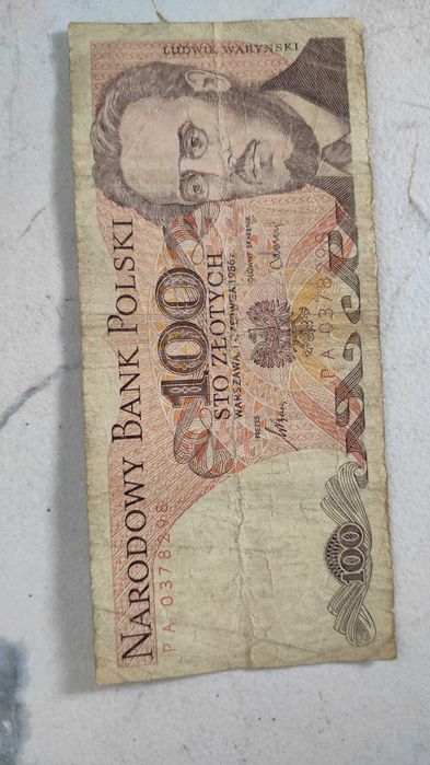 Banknot PRL - 1986, 100 złotych