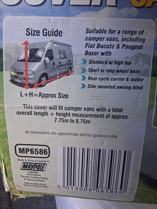 Capa, cobertura nova para autocaravana