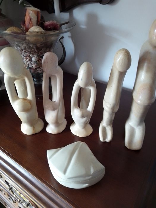 Peças em pedra sabão,origem Quénia.