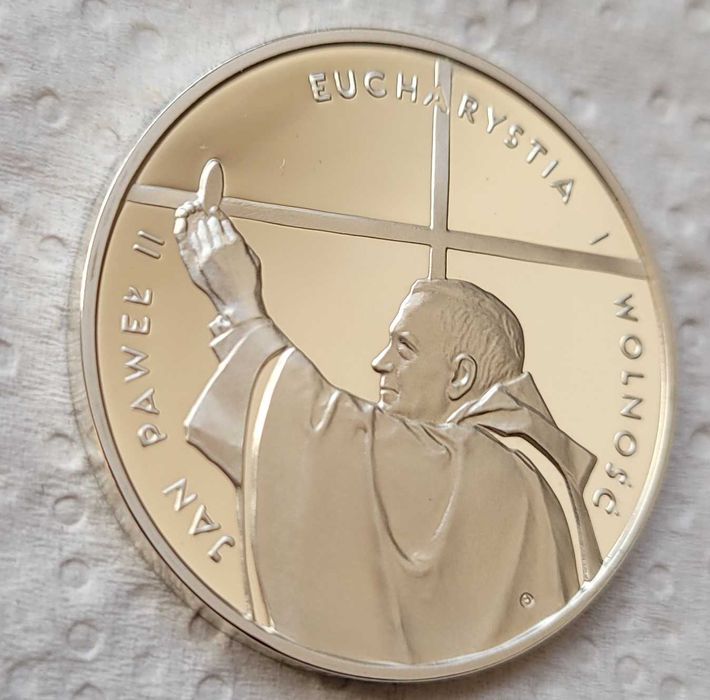 Moneta 10 zł 1997 r. Kongres eucharystyczny JP II