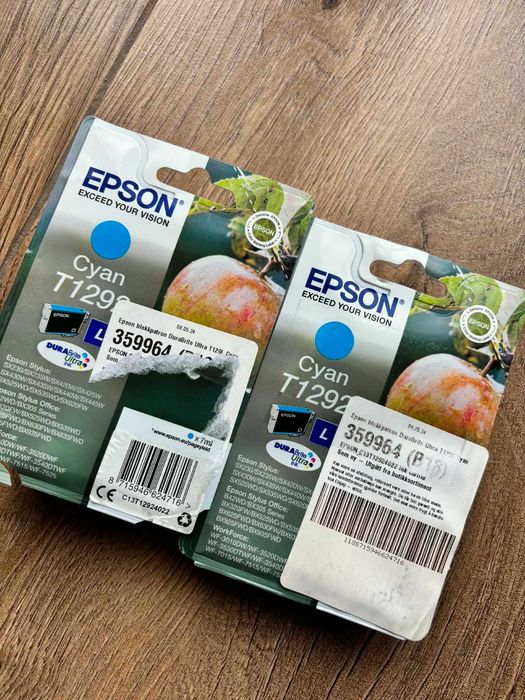 2x Oryginalny tusz Epson T1292 Cyan Nowe