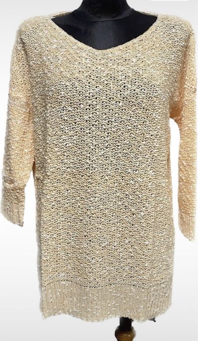 Sweter w pęczki  morela