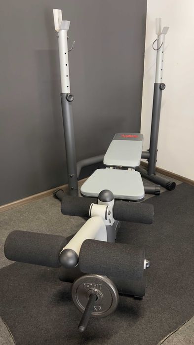 Banco Olímpico DKN + Suporte Ajustável Multifuncional (2 em 1)