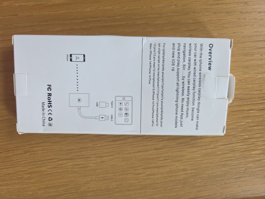 Adapter do bezprzewodowego Carplay IPhone