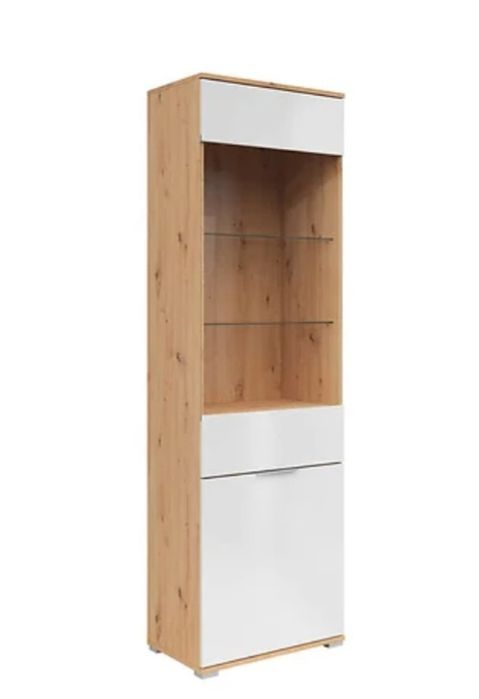 Witryna Zele BRW  56 cm 2 drzwiami dąb artisan połysk